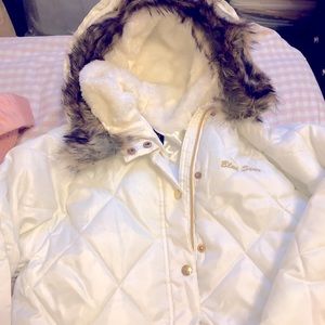 White and Gold Winter Jacket
